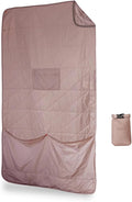 Gravel Layover Travel Blanket – Ultra-Light Compact Blanket for Camping and Outdoor Adventures - Down Alternative Portable Travel Blanket for Layovers &amp Road Trips (Quartz)