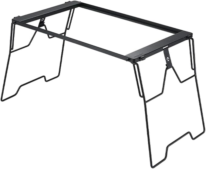 Bridge Table Frame Folding Metal Desk High Strength Grill Camping Table No Countertop for Traveling Fishing Hiking Garden BBQ