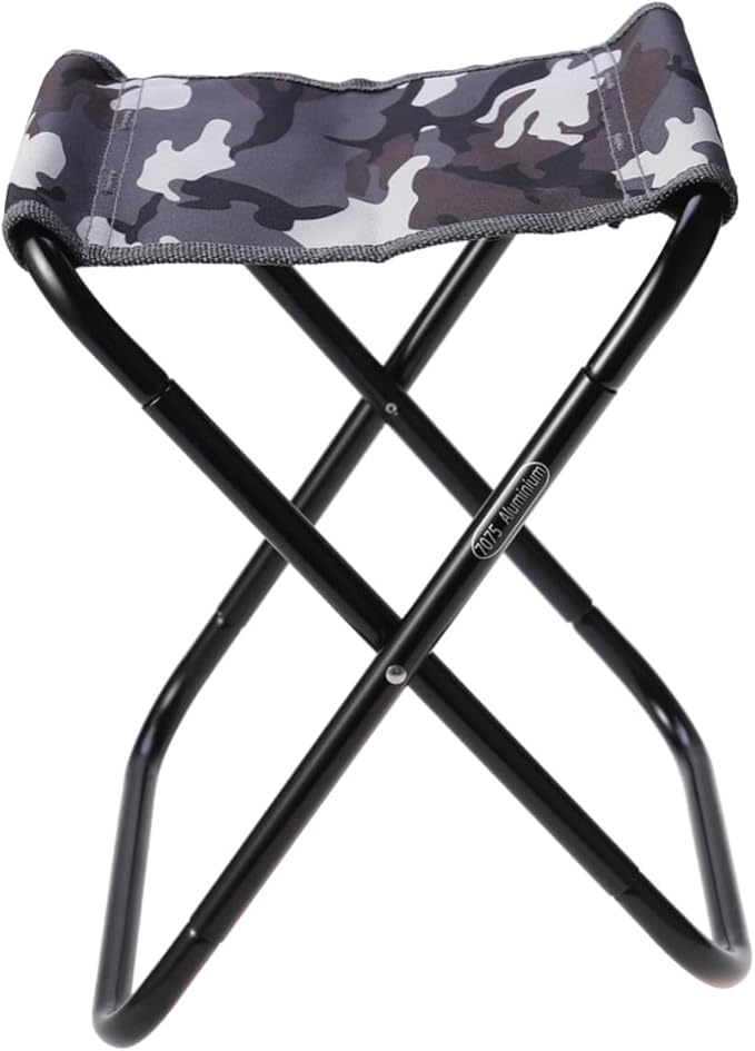 STOBAZA Aluminum Alloy Collapsible Camping Stool for Portable Beach Fishing BBQ Light Weight Easy to Carry