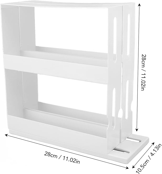 Sliding Rack Large Capacity Nonslip Bottom Pull Out Rotating Rack for Kitchen Supplies or Home Items Plastic