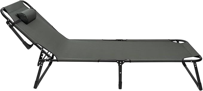 Folding Chair Leisure Chair Suitable for Outdoor Camping Folding Bed-Green