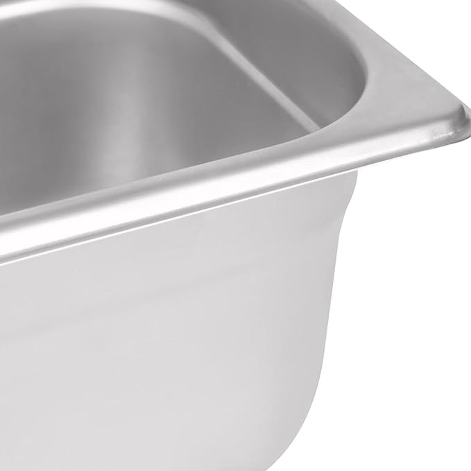 Soro Essentials- 1/3 Size 6 Deep Stainless Steel Anti-Jamming Steam Table Pan 22 Gauge- Chafer Food Pan Stackable Anti-Jam Steam Pans for Hotel Restaurant Supplies Party Buffet Event Catering