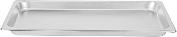 Restaurantware-Kitchen Tek Full Size Steam Table Pans 12 Anti-Jam Steam Pans - Lids Sold Separately 1.2” Deep 24 Gauge Stainless Steel Hotel Pan Freezable For Catering Events And Parties