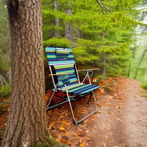 CARIBBEAN JOE Folding Beach Chair 4 Position Portable Backpack Foldable Camping Chair with Headrest Cup Holder and Wooden Armrests