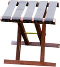 Portable Folding Stool Bench for Camping Stools Adults Solid Wood Compact Fishing Seat Safety Strap for BBQ and Travel