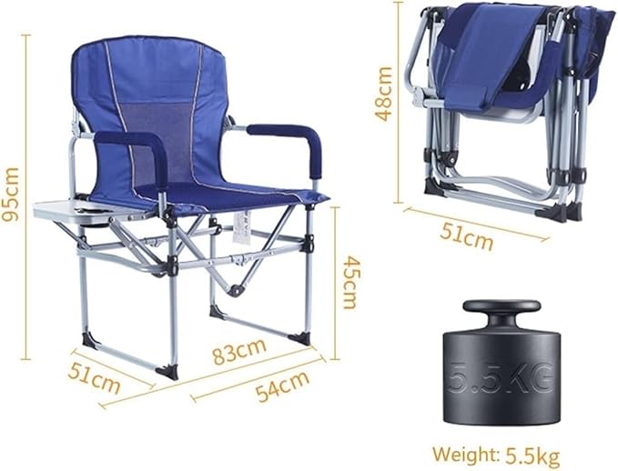 Camping Chair Camp Chair Outdoor Camping Folding Chair Portable Camping Beach Chair Fishing Chair Barbecue Leisure Home with Side Table Folding Chairs Outdoor Fishing Ch