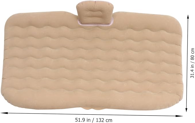 1Set Comfortable SUV Inflatable Air Mattress Bed Practical Back Seat Inflatable Bed for Car to Inflate Deflate Odorless Breathable for Camping and Road