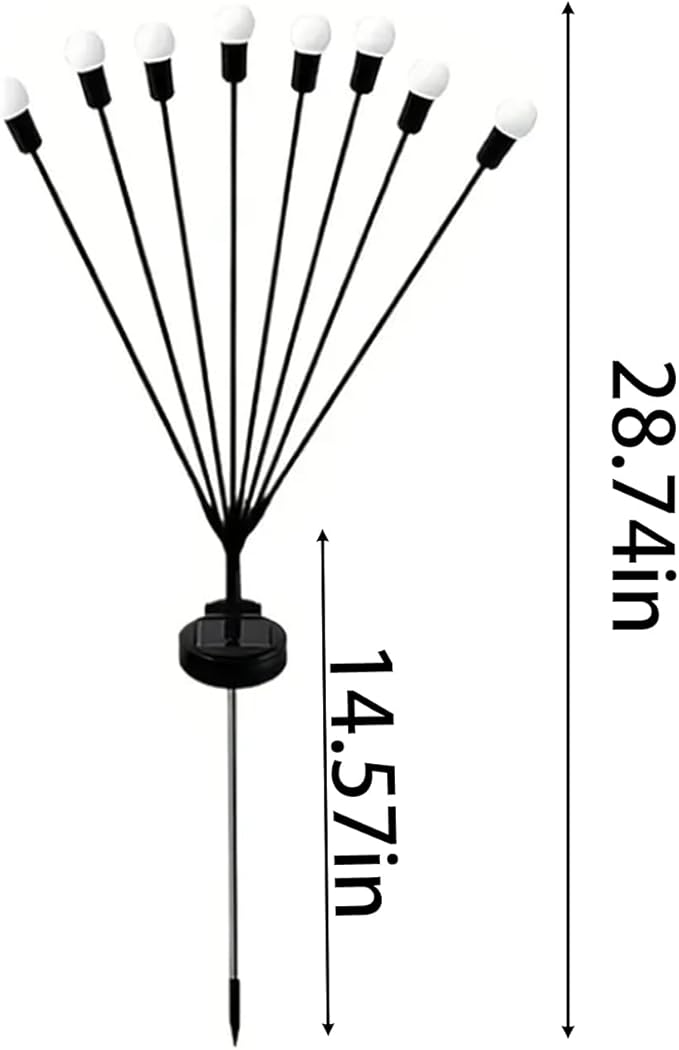 Solar Garden Lights Outdoor Waterproof Upgraded Flexible Titanium Wires Wind Swaying Firefly Lights for Patio Yard Pathway Unique Dancing Solar Decor Gifts for Women Christmas (4Pack)