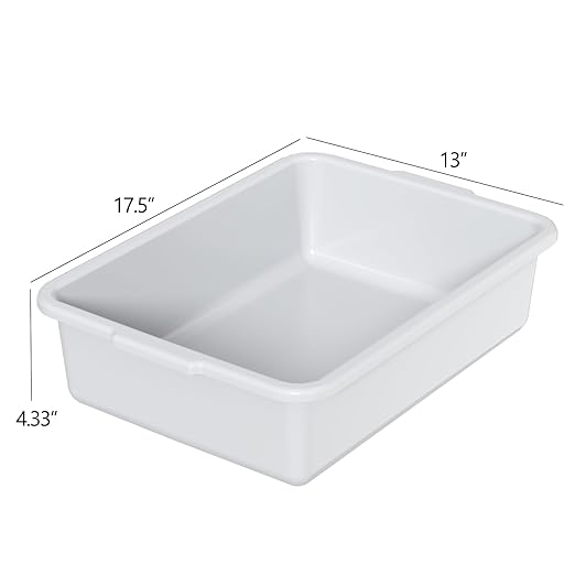 13 L Commercial Bus Box/Utility Box Dish Wash Basin Tub 4 Packs