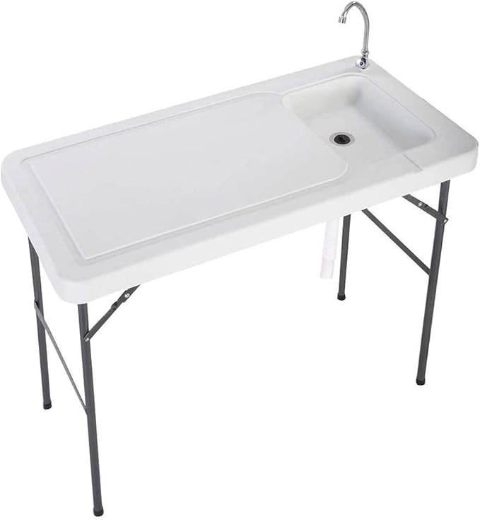 Modern Home Portable Folding Outdoor Fish Fillet/Filet Table for Cleaning/Cutting - Perfect for Fishing/Gardening/Camping