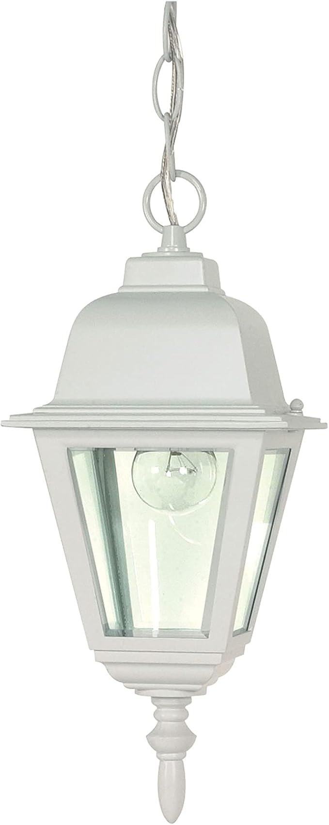 Nuvo Lighting 60/487 Traditional One Light Hanging Lantern from Briton collection in White finish