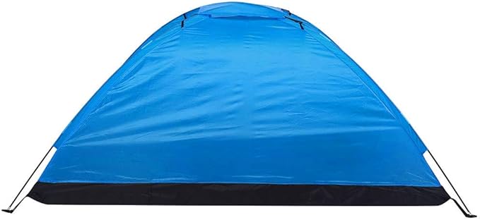POCREATION Portable Tent Made of Fiberglass and Oxford Suitable for Camping Fishing Climbing Single Layer Tent with Round Door and Skylight 3 to Choose (Blue)