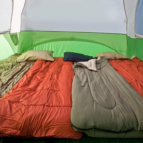 Coleman Evanston Tent with Screen Room 6/8 Person Weatherproof Tent Sets Up in 15 Mins Included Rainfly &amp Carry Bag Made of PFAS-Free Materials