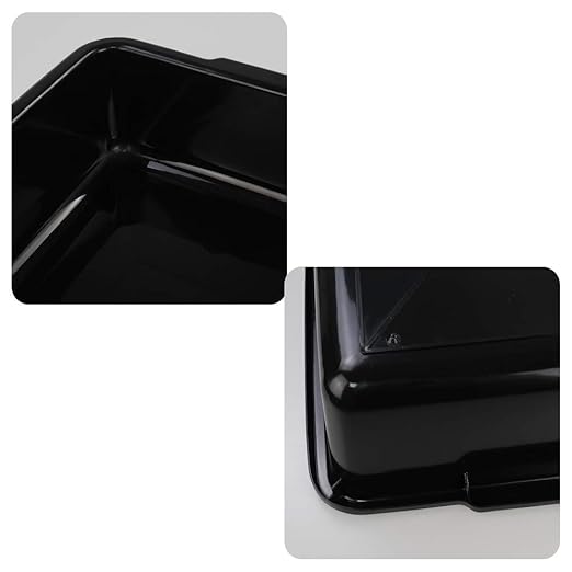 24 Liters Large Commercial Bus Tubs Plastic Bus Box Dish Bin Set of 4 Black