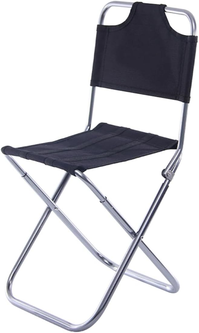 VICASKY Outdoor Foldable Fishing Chair Stool with Oxford Cloth Backrest Aluminum Alloy Frame Lightweight Camping Seat for Hiking and Fishing