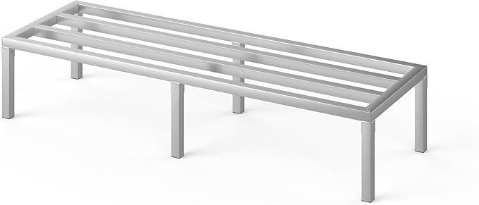 60 Long x 20 Wide | Height: 12 Off The Floor Aluminum Dunnage Rack | Storage in Restaurant Kitchens and Garages and More!