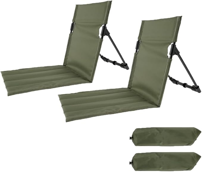 2 Pack Outdoor Camping BackrestsLightweight Foldable ChairaPark Leisure backrestBeach Portable Single Lazy ChairAluminum Lazy Backrest for for Lawn Outdoor Movie and Travel