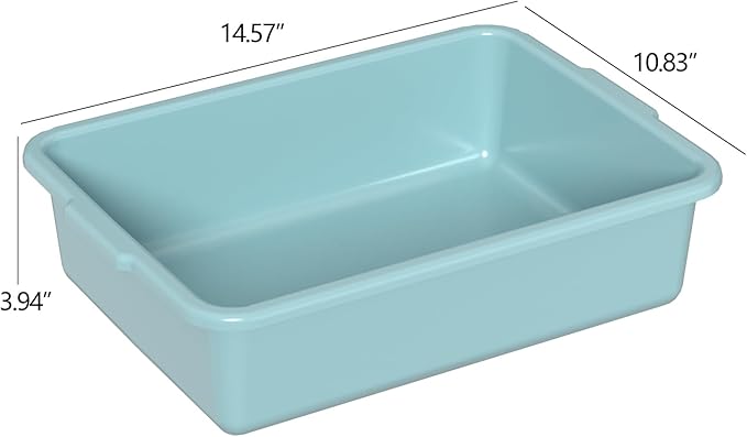 8 L Plastic Bus Tubs Plastic Commercial Bus Boxes Mint Green 5 Packs