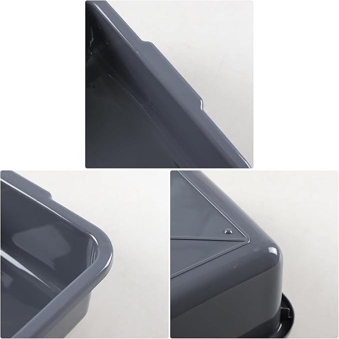 5-Pack Small Commercial Tote Box 8 L Plastic Bus Box Gray
