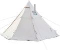 Hot Tent with Stove Jack 4 Season 3-4 Person Tipi Tent for Camping 8.2ft Standing Room with Snow Skirt Cold Weather Shelter for Family Fishing Hiking Hunting Backpacking