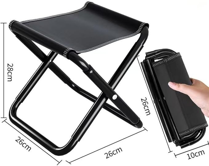 Portable mini Folding Stool Patio/Garden Furniture Seating Small Camping Stool can Support up to 150 pounds.