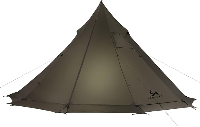 MC TOMOUNT 3.6lb Ultralight Hot Tent with Stove Jack 4 Season 1-2 Person Tipi Backpacking Tent for Camping 20D Ripstop Nylon Windproof Waterproof Winter Teepee Tents for Hiking Survival Hunting