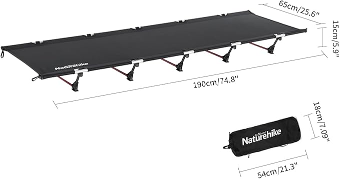 Naturehike Folding Bed Ultralight Outdoor Camping Bed Portable Single Field Camping Office Nap