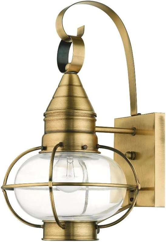 Livex Lighting 26901-04 Transitional One Light Outdoor Wall Lantern from Newburyport Collection in Black Finish 8.75 W x 14.75 H