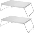 Ciieeo 2pcs Ultralight Aluminum Mini Folding Camping Tables Portable Backpacking Picnic and Study Desks for Outdoor Beach Dorm Room and ’ Activities