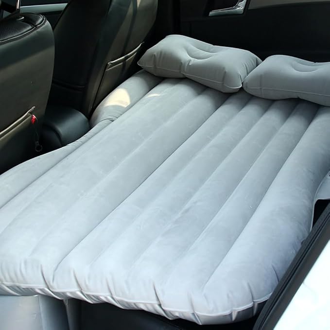 axGear Inflatable Car Travel Air Mattress Back Seat w/Pump 2 Air Pillows Car SUV Sleeping Mattress Universal Fit