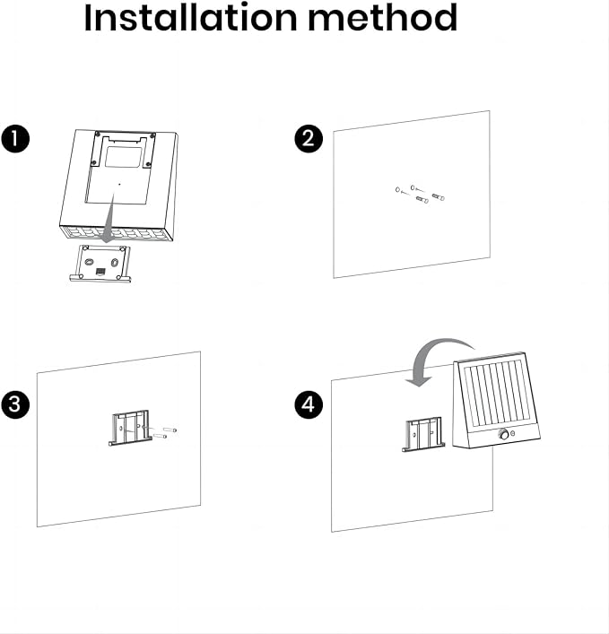 Solar Outdoor Lights 1000LM IP65 Waterproof Solar Flood Lights with 4 Modes 4000K Motion Sensor Solars Wall Light for House Number Porch Frontdoor Backyard