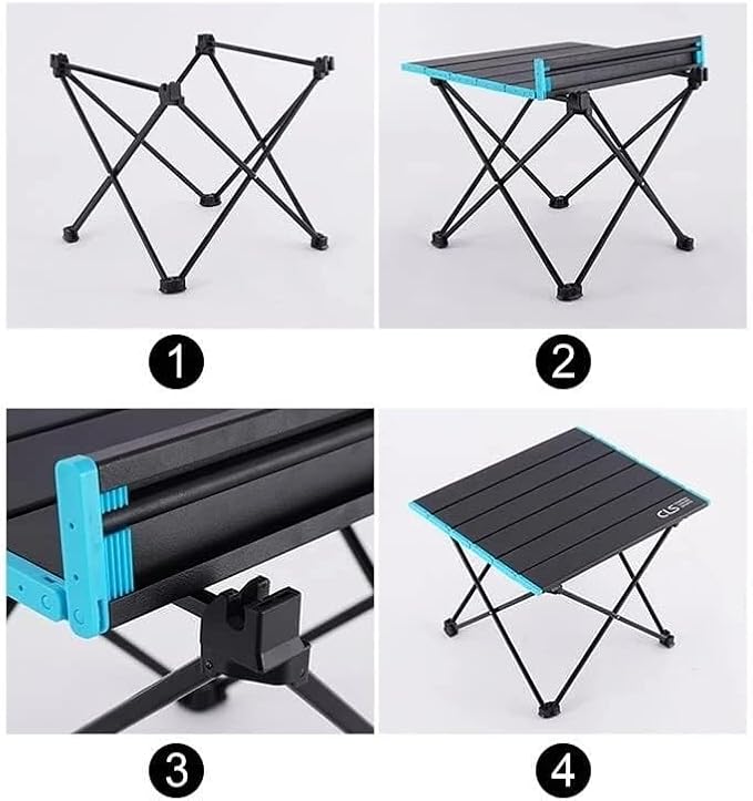 Portable Camping Table Lightweight &amp Compact Folding Side Table for Easy Travel Aluminum Alloy Perfect for Outdoor Activities