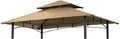 Grill Gazebo Replacement Canopy Roof – Hugline 5x8 Outdoor Grill Shelter Canopy Top Double Tiered BBQ Tent Cover Fit for Model L-GG001PST-F (Khaki)
