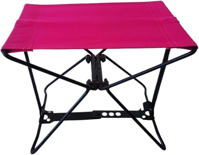 Lightweight Oxford Cloth Portable Folding Stool – Mini Outdoor Stool for Camping Travel Fishing &amp Queuing(Red L)