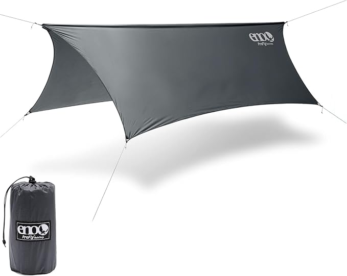 ENO Eagles Nest Outfitters ProFly Rain Tarp Ultralight Hammock Accessory Charcoal