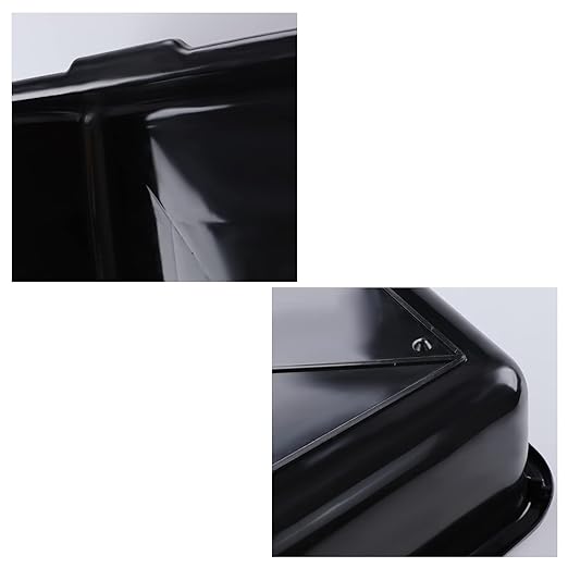 4 Pack 22 L Commercial Bus Tub Box Black Plastic Rectangle Dish Tub Basin R