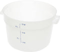 Carlisle FoodService Products Storplus Round Food Storage Container with Stackable Design for Catering Buffets Restaurants Polyethylene (Pe) 12 Quart White (Pack of 6)