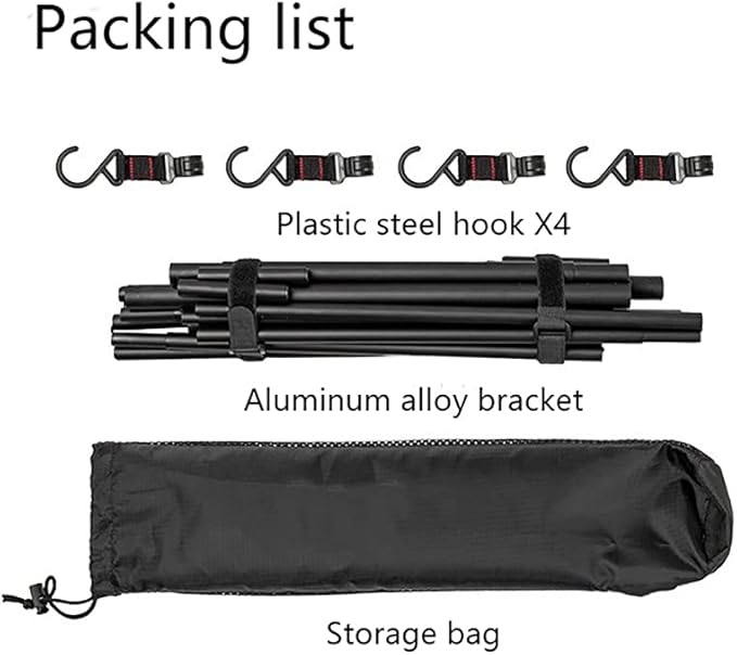 Folding Hanging Rack Travel Camping Shelf Triangle Rack Assembly Storage Picnic Rack