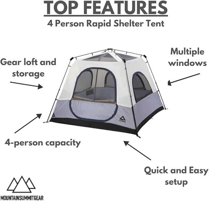 Caddis Rapid 4/6-Person Pop Up Tent for Easy Setup 4/6 Person Capacity for Camping by Caddis Sports Inc.