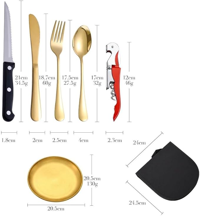 Cutlery Set Picnic Camping Picnic Set With 304 Stainless 10Pcs Tableware Dishes Steel Cutlery Set For 2Person F