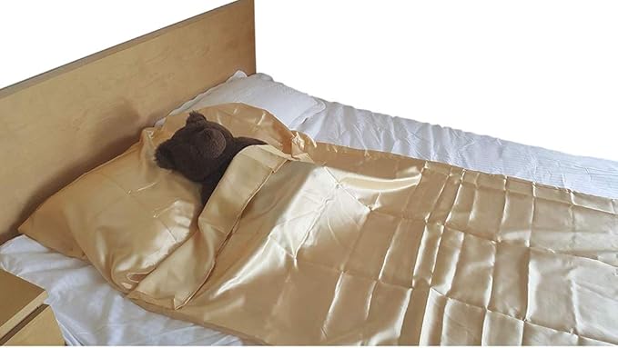 OctoRose Durable Large Size Silky Satin Cocoon Sleep Sack Sleep Bag Sheet for Travel Hotel Sleep Over Camping Sleep Bag Inner Protector and Flat Sheet Alternative 95 in x 42 in