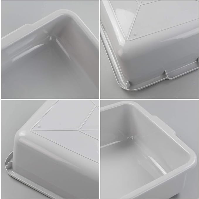 Xyskin 13 L Plastic Commercial Bus Tubs Utility Bus Boxes 4-Pack