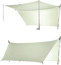 450g 20D Two-Sided Silicone Coated Nylon Tarp Ultralight Sun Shelter Beach Tent Pergola Awning Canopy Rainfly Camping Sunshelter