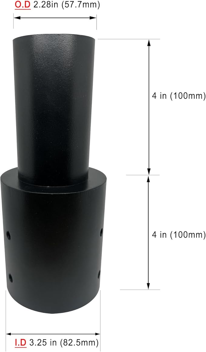 Light Pole Adapter Tenon - Heavy Duty Slip Fitter for 3 inch Round Pole &amp 2 3/8 inch Metal Outdoor Mounting Bracket for Shoebox Light Fixtures Post Top Lighting