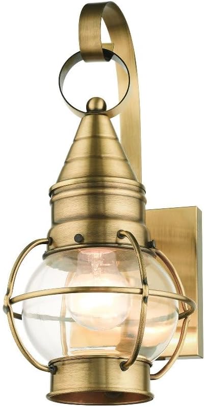 Livex Lighting 26900-04 Transitional One Light Outdoor Wall Lantern from Newburyport Collection in Black Finish