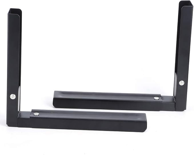 BRRNOO Microwave Shelf Microwave Wall Mount Wall Shelf Foldable Stretch Mounted Universal Stainless Steel Mount Bracket for All Microwaves
