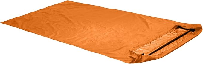 Ortovox Bivy Double Safety Orange Windproof Emergency Bivy Sack for Two Persons with PU Coating &amp Rescue Print for Alpine Touring &amp Survival