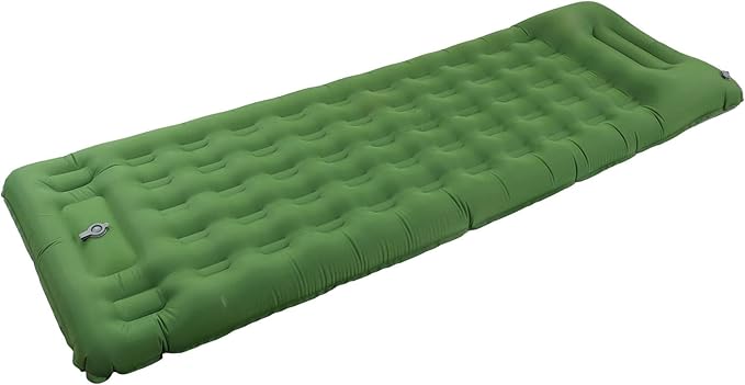 Sleeping PadCamping Sleeping PadDurable Air Bed Compact60s Seconds Fast Inflation Ergonomic Support Water Proof Nylon Camping Mattress for Backpacking Hiking Tent(Olive Green)