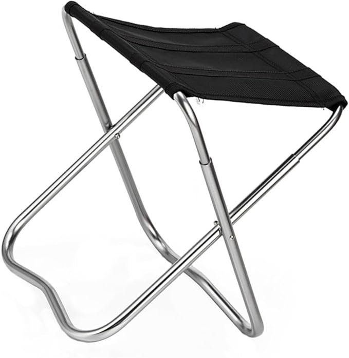 Alipis Folding Chair for Fishing Outdoor Camping Garden Beach Lightweight Aluminum Stool Portable