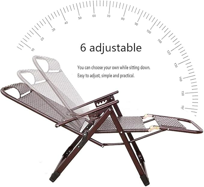 FWZJ Folding Lounger Recliners Zero Gravity Sun Lounger Chair Adjustable Heavy Duty Reclining Sun Lounger Chair for Office Lunch Break Chair Camping Patio Lawn Outdoor-B (A)